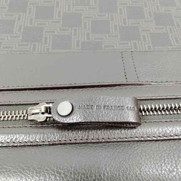 DUNHILL Business Bag Brown Canvas Leather Laptop Case Briefcase - Picture 8 of 9